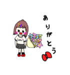 女の子りぼん（個別スタンプ：1）