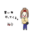 女の子りぼん（個別スタンプ：7）