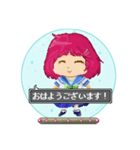 ドット絵 カプセル トイ子ちゃん（個別スタンプ：1）