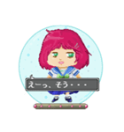ドット絵 カプセル トイ子ちゃん（個別スタンプ：14）
