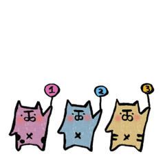 [LINEスタンプ] ちびちびまゆにゃんズ