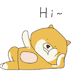 [LINEスタンプ] 無愛想ないぬ : ウルフ (Korean)