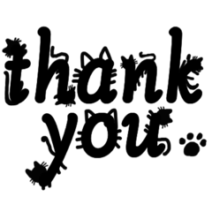 [LINEスタンプ] ねこ文字  英語 cat character English