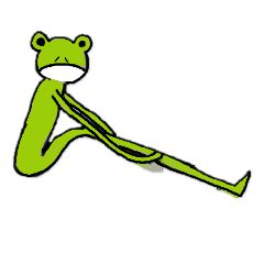 [LINEスタンプ] 手足が長すぎるかえるおまけ付き