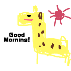 [LINEスタンプ] ちびっこ画伯の動物たち