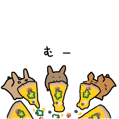 [LINEスタンプ] うさぎせいかつ-もろこし＆タイガー編-