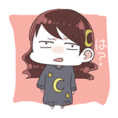[LINEスタンプ] ウェーブヘアの女の子