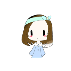 [LINEスタンプ] しせいがぶれない少女ちゃん