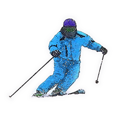 [LINEスタンプ] スキーシーン ski