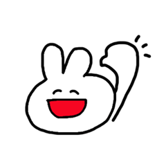 [LINEスタンプ] 人生がたのしいうさぎ