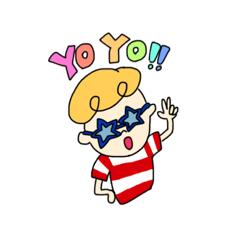 [LINEスタンプ] ハピハピぼうやのハッピーになれるスタンプ