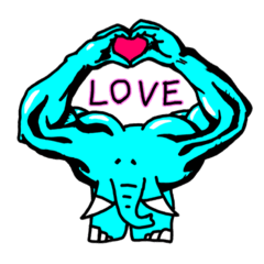 [LINEスタンプ] 耳が腕アニマルの日常〜ぞうさん編〜