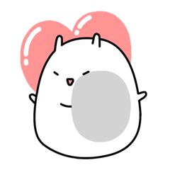 [LINEスタンプ] ふたえあご ウサギ