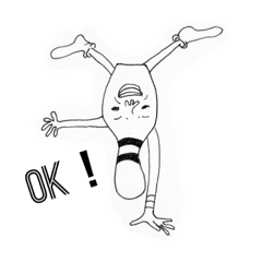 [LINEスタンプ] ゆるキモ『猫背ピン』①