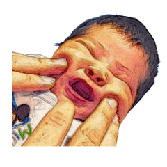 [LINEスタンプ] おもしろ-赤ちゃんフェイス