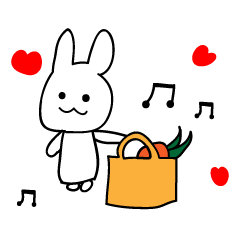 [LINEスタンプ] 耳の短いウサギ :とみ(tomi)