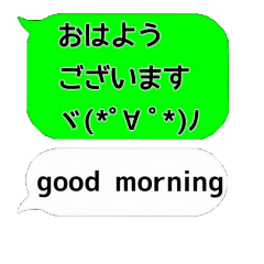 [LINEスタンプ] 吹き出し、英語、顔文字、関西弁。
