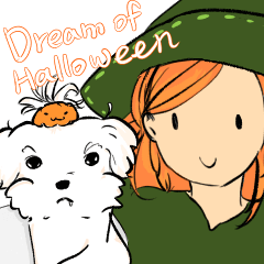 [LINEスタンプ] レディパンプキンはハロウィンの夢を見るか