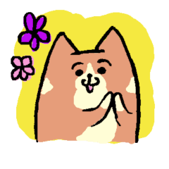 [LINEスタンプ] もっちりまったりわんこ