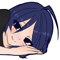 [LINEスタンプ] 青髪女の子のすたんぷ