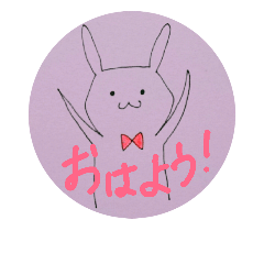 [LINEスタンプ] 缶バッジ風うさぎ！「ピョンタ」