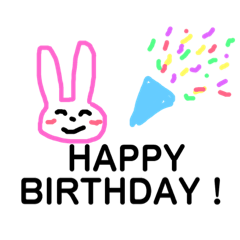 [LINEスタンプ] へたうまうさぎさん