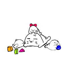 [LINEスタンプ] マユゲアザラシ 1