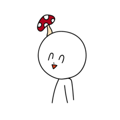 [LINEスタンプ] 頭にキノコが生えた奴