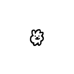 [LINEスタンプ] しろい いぬ 。