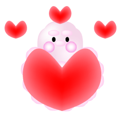 [LINEスタンプ] ピンク色の綿飴目の人