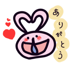 [LINEスタンプ] 一生懸命働くうさぎ