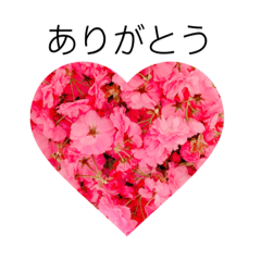 [LINEスタンプ] 桜のハート型スタンプ