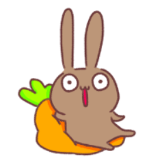 [LINEスタンプ] 口が開いてるうさぎ