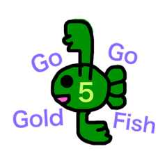 [LINEスタンプ] 金魚ちゃん5（Go Go Gold Fishシリーズ）