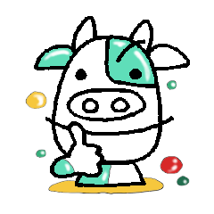 [LINEスタンプ] 緑のうしくん