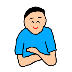 [LINEスタンプ] 腕組みお兄さん