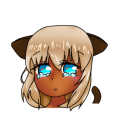 [LINEスタンプ] 猫の女の子 - シャムの猫