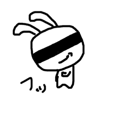 [LINEスタンプ] 目の周りが黒いうさぎさん