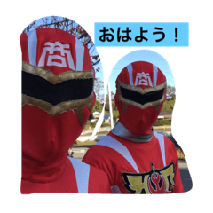 [LINEスタンプ] 赤レンジャイ