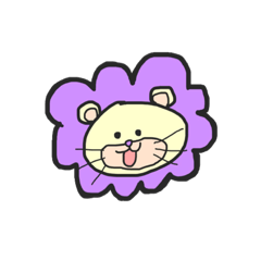 [LINEスタンプ] むらさきのらいおん