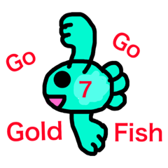 [LINEスタンプ] 金魚ちゃん7（Go Go Gold Fishシリーズ）