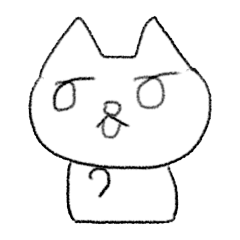 [LINEスタンプ] まばたきのねこ