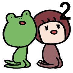 [LINEスタンプ] カエルちゃんとオンナノコ2