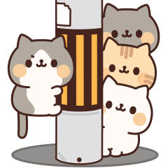 [LINEスタンプ] ネコがいっぱいアニメーションスタンプの画像（メイン）