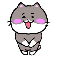 [LINEスタンプ] 八つ割れ猫