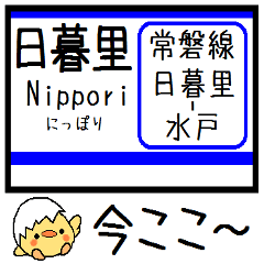 [LINEスタンプ] 常磐線(日暮里-水戸) 気軽に今この駅だよ！