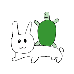 [LINEスタンプ] ウサギとカメの挨拶スタンプ