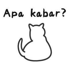 [LINEスタンプ] せねこ 11 -SENEKO 11- インドネシア語