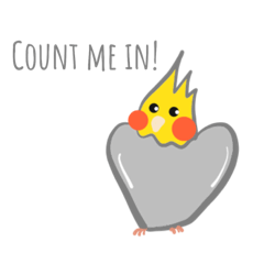 [LINEスタンプ] シンプルなオカメインコの日常会話