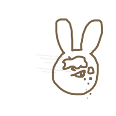 [LINEスタンプ] 江戸顔のうさぎ(冬)